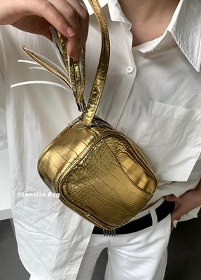 LonslanBag2023SS鳄鱼纹斜挎包