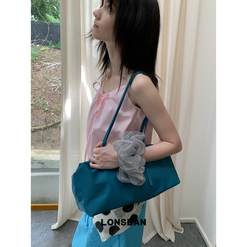Lonslan Bag 2026大容量设计感尼龙波士顿手提包通勤百搭单肩包图片