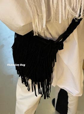 Lonslan BAG 2021 秋季新款复古民族风个性斜跨包百搭编织流苏包