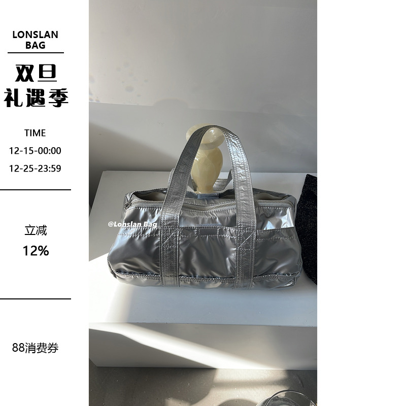 lonslan春季新款尼龙休闲单肩包