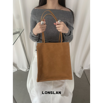 Lonslan BAG 2025NEW早秋简约休闲大容量细肩带单肩手提包