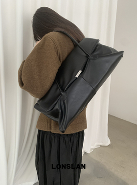 Lonslan BAG 2025 NEW 复古简约时尚休闲大容量通勤单肩手提包