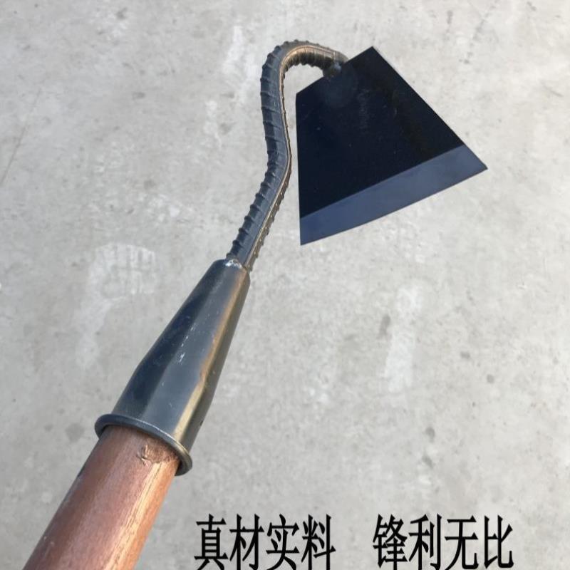 锄地除草锄头铲草开荒松土农具园林园艺除草工具锰钢锄头花园除}