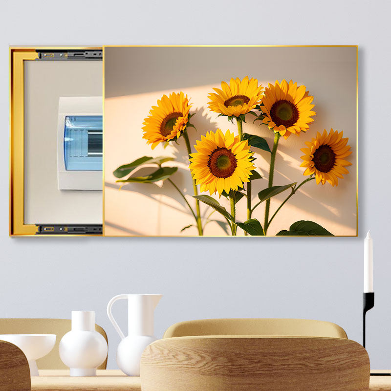 北欧向日葵电表箱装饰画免打孔现代客厅配电箱遮挡餐厅电表盒挂画,家居饰品,现代装饰画,淘宝优惠券,粉丝福利购,淘宝优惠卷