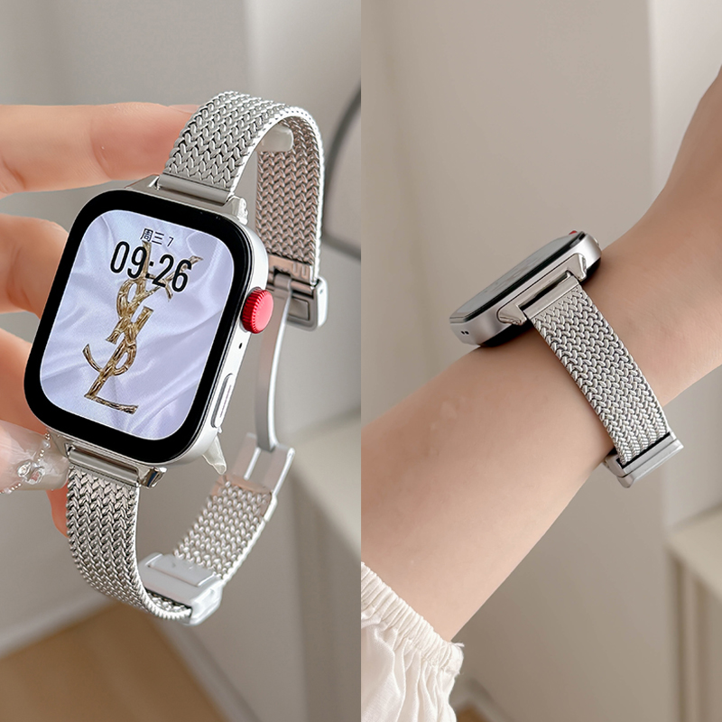 适用华为fit4男女腕带华为fit4表带新款麦穗磁吸手表watchfit3表带个性FIT2替换带高级表带智能运动时尚表链