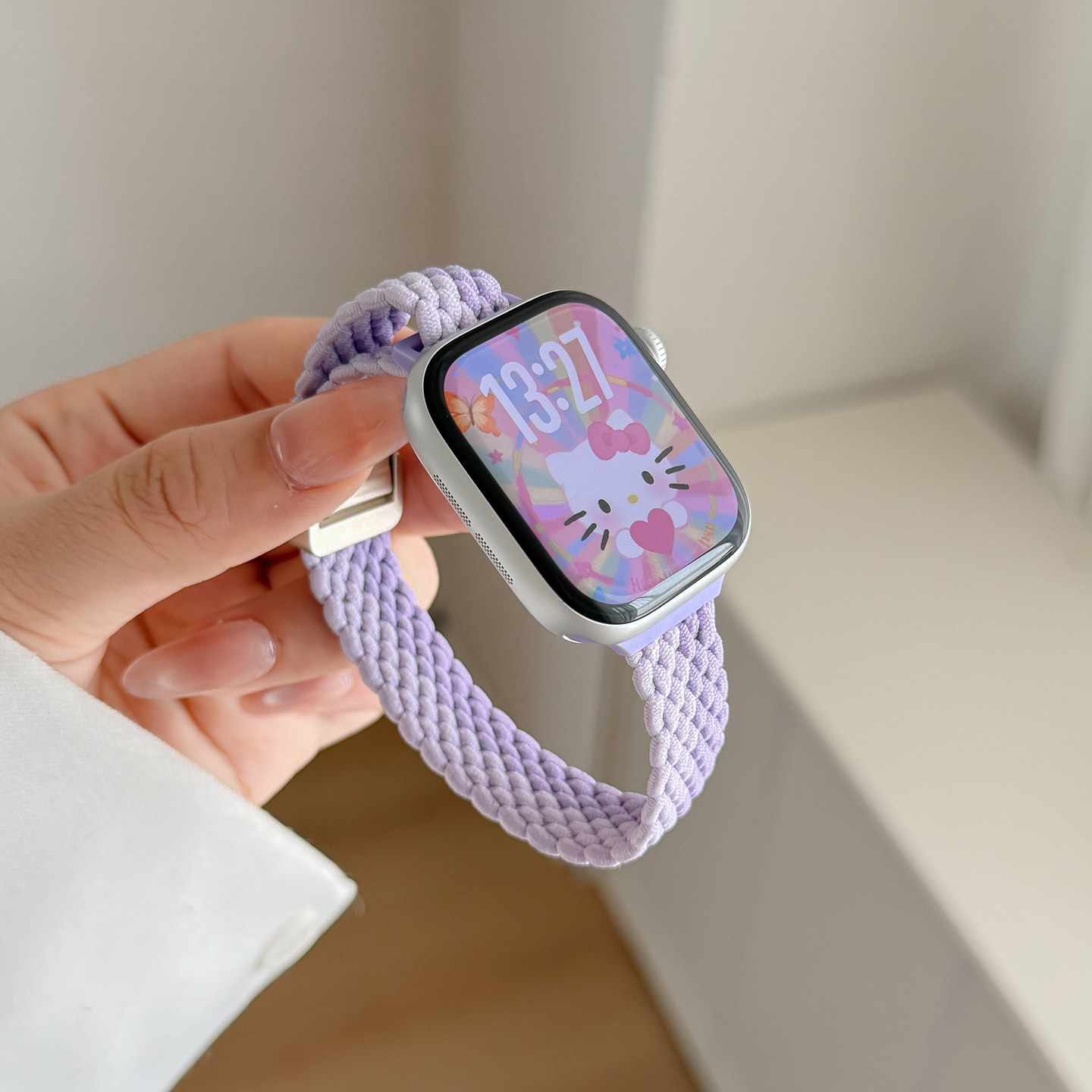 AppleWatch11编织磁吸透气表带图片