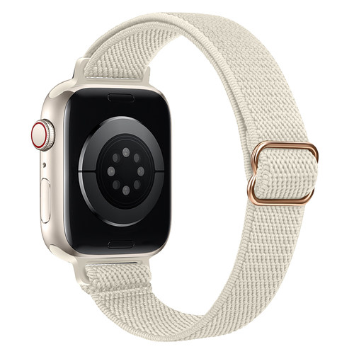 适用苹果手表iwatch表带编织尼龙弹力滑扣applewatch7/6/se/5/4/3/2代高级运动男女个性创意44mm40/41/45夏潮
