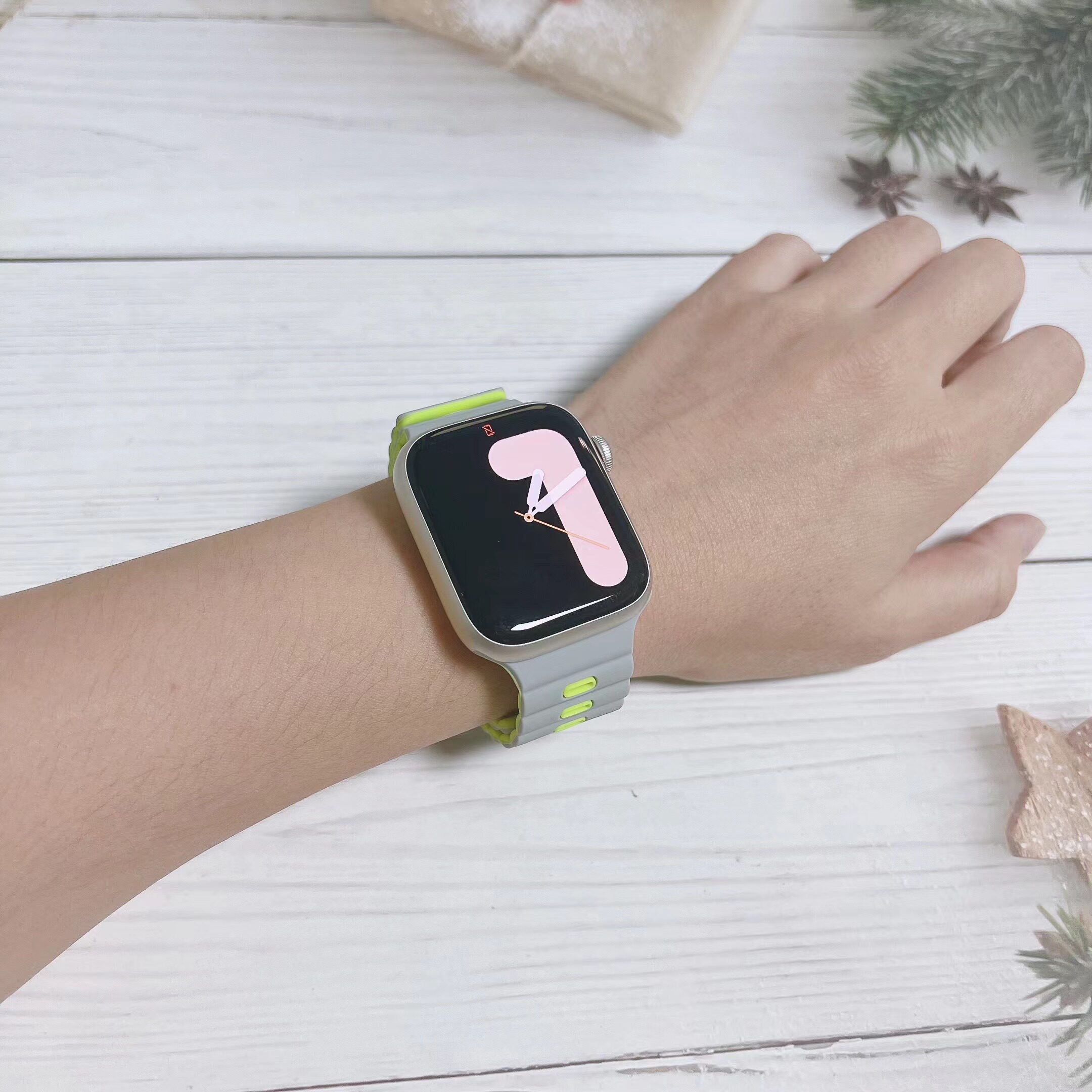【新款】Apple/苹果双色硅胶表带