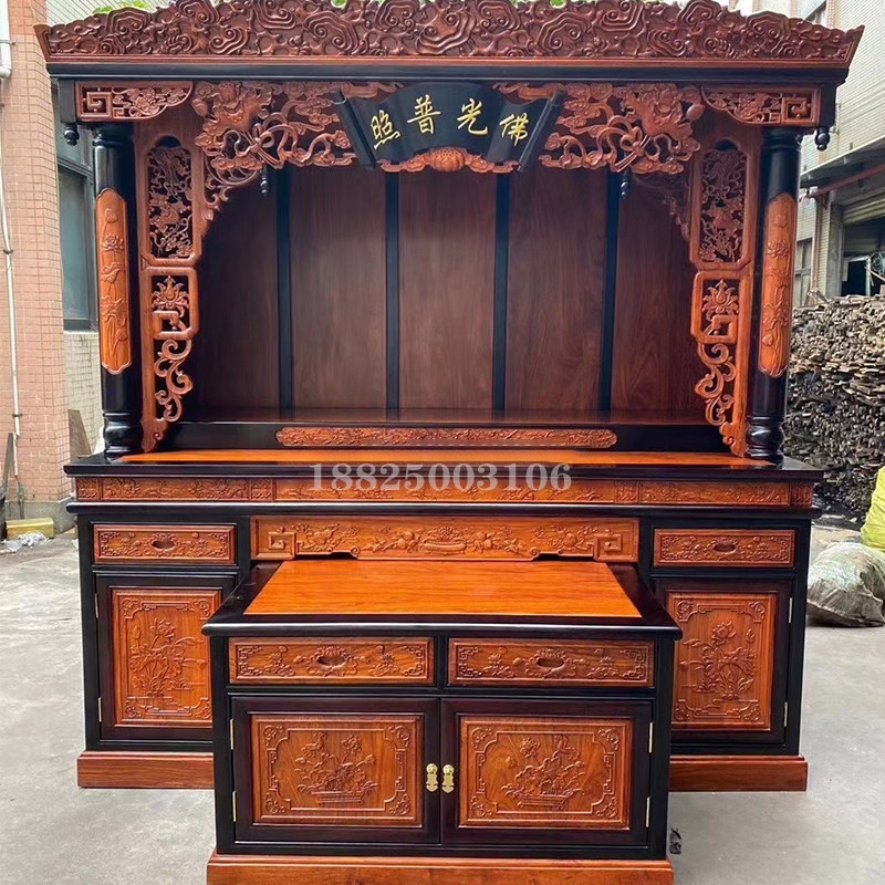 寺庙佛龛立柜佛柜神台宗氏祠堂实木神龛供桌财神爷佛台供台供奉桌