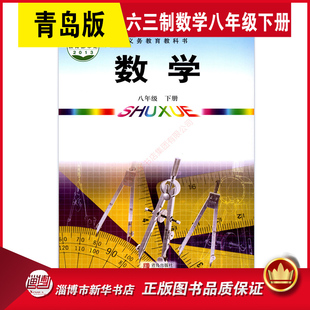 六三制中学八年级下册数学书青岛版教材 初中教材义务教育教科书课本八年级下学期数学课本青岛出版社 新华正版