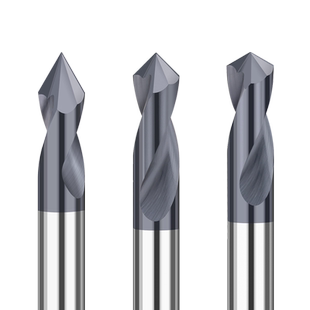 硬质合金钨钢涂层定点钻钢铝用倒角刀中心定位60°90 120度定心钻
