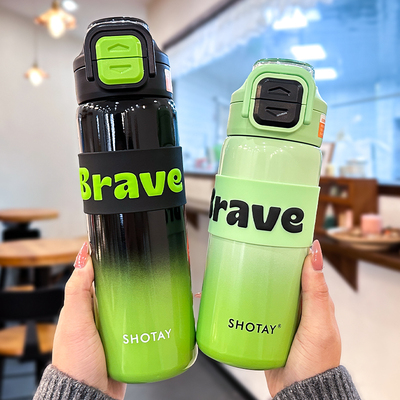 初中生儿童保温杯男生上学专用吸管杯学生直身杯子便携大容量水杯