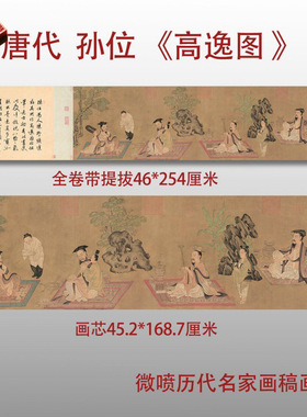唐孙位高逸图竹林七贤图国画名家