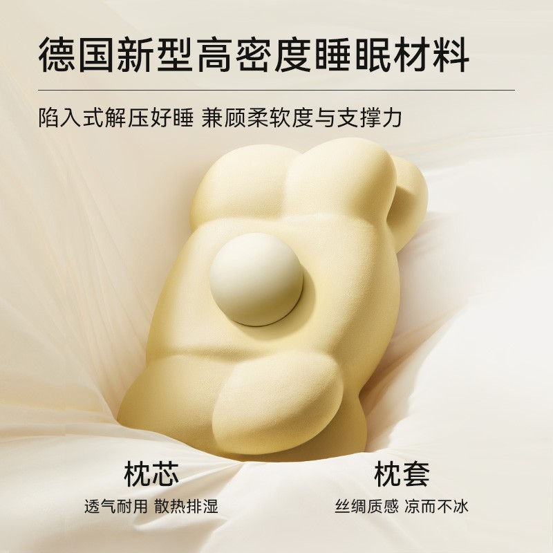 时光存折云朵枕护颈分区侧睡趴睡慢回弹记忆棉枕头牵引枕图片