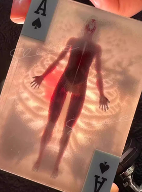 骷髅人体切片SLICE扑克牌骨骼创意解压玩具透明炫酷胶片个性扑克