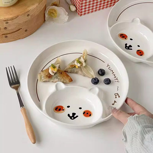 可爱卡通自嘲熊周边陶瓷餐盘