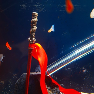 黑神话孙悟空金箍棒齐天大圣斗战胜佛小米鱼缸造景小摆件改造装饰