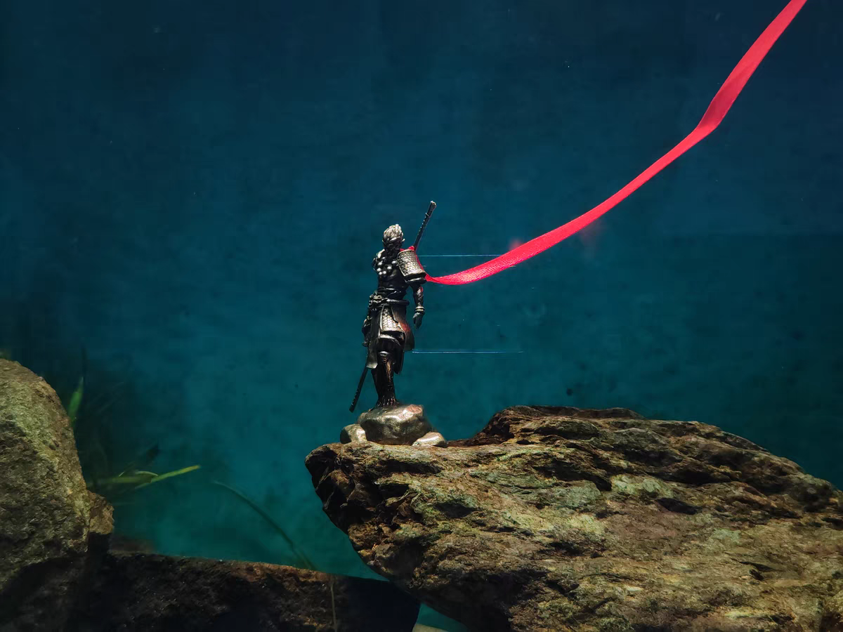 鱼缸造景孙悟空齐天大圣斗战胜佛摆件微景观装饰沉水小石头禅意