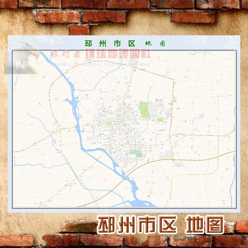 超大巨幅邳州市区地图订制定做城市城区海报20p21新版装饰画芯