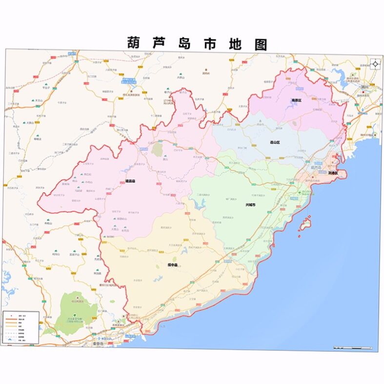 2021新款葫芦岛市地图贴图办公室挂图高清防水墙q壁装饰画定制