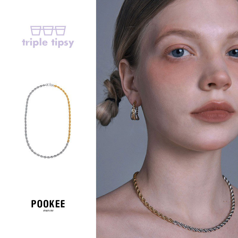 triple tipsy 三倍微醺 恋物情结拼色项链原创饰品首饰小众百搭