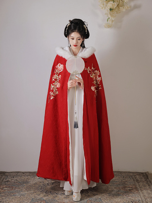 荟夫人冬季披肩毛毛保暖斗篷