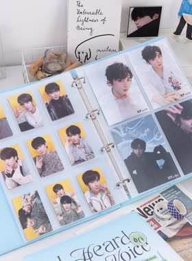 A4九宫格卡册外壳小卡明信片镭射票收纳册活页追星收纳相册本方卡生写卡片拍立得相册六寸高颜值卡册大容量