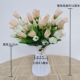 郁金香绢布假花仿真花束装 饰品房间摆设室内塑料花艺盆栽客厅摆件