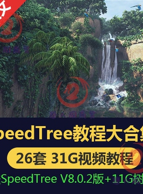 SpeedTree教程树木植物影视游戏模型创建教程 speedtree中文教程