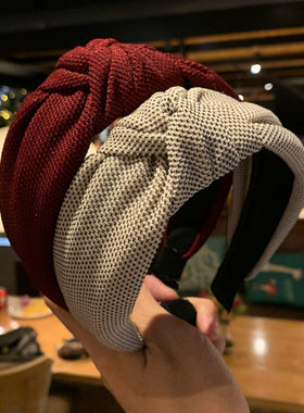 复古针织韩国网红打结发箍发卡宽发箍女洗脸发饰时尚森女百搭简约