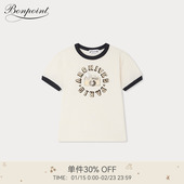 Bonpoint童装 大童撞边相机印花T恤衫 新品 2025秋季