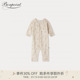 新品 2025秋冬新生儿小狗图案按扣爬服睡衣连身衣Bonpoint童装