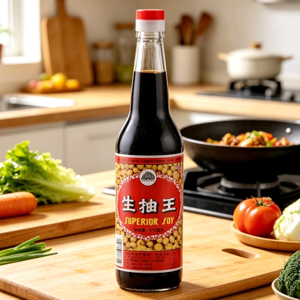 岐山塔牌生抽王610ml潮汕揭阳酱油红烧清炒蒸鱼凉拌调味火锅点蘸
