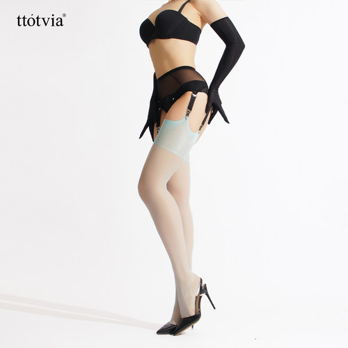ttotvia性感复古吊带丝袜