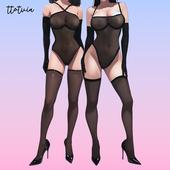 ttotvia「冲向次元 」性感打底吊带内衣聚拢文胸内搭高叉连体胸衣