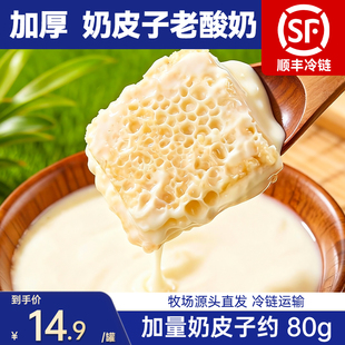 阿丽塔丨新鲜现做奶皮子酸奶内蒙古发货干噎酪酸奶大桶装顺丰冷链