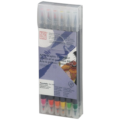 Kuretake吴竹彩色双头艺术绘画笔