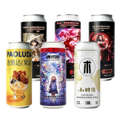 啤术院泡鲁达+赛博莓境香草+小时候哈密瓜+探花郎啤酒500ml*6罐装