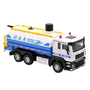 玩具洒水车男孩道路清洁车环卫工人作业车清扫车扫地车合金汽车模