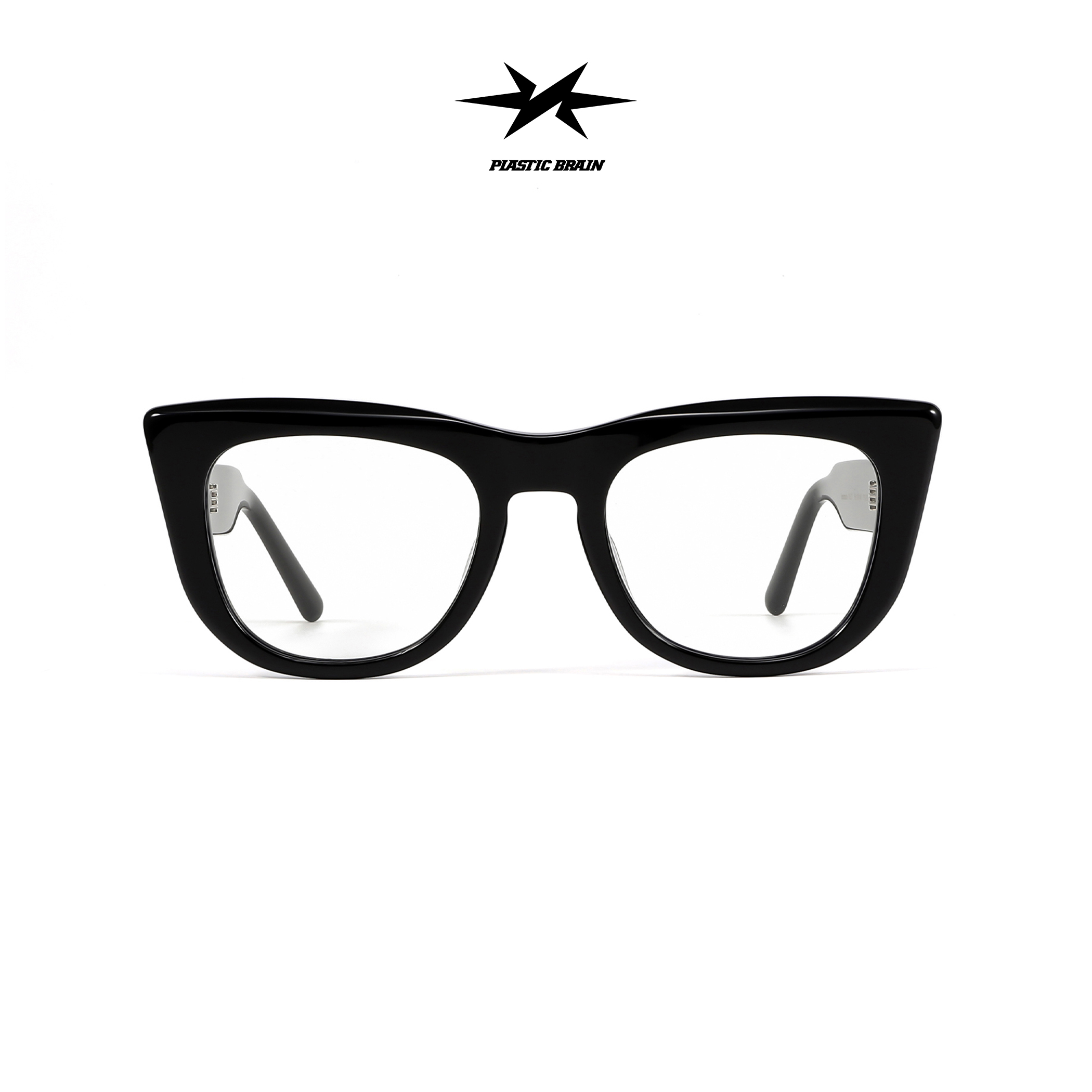 PLASTIC BRAIN复古欧美光学镜架辣妹素颜显瘦大框防蓝光猫眼镜框