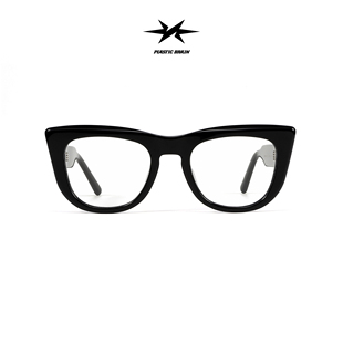 PLASTIC BRAIN复古欧美光学镜架辣妹素颜显瘦大框防蓝光猫眼镜框