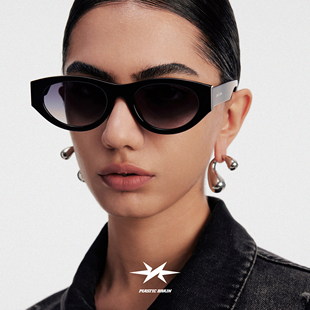 BRAIN塑料脑袋渐变墨镜情侣个性 PLASTIC 太阳眼镜 万妮达同款