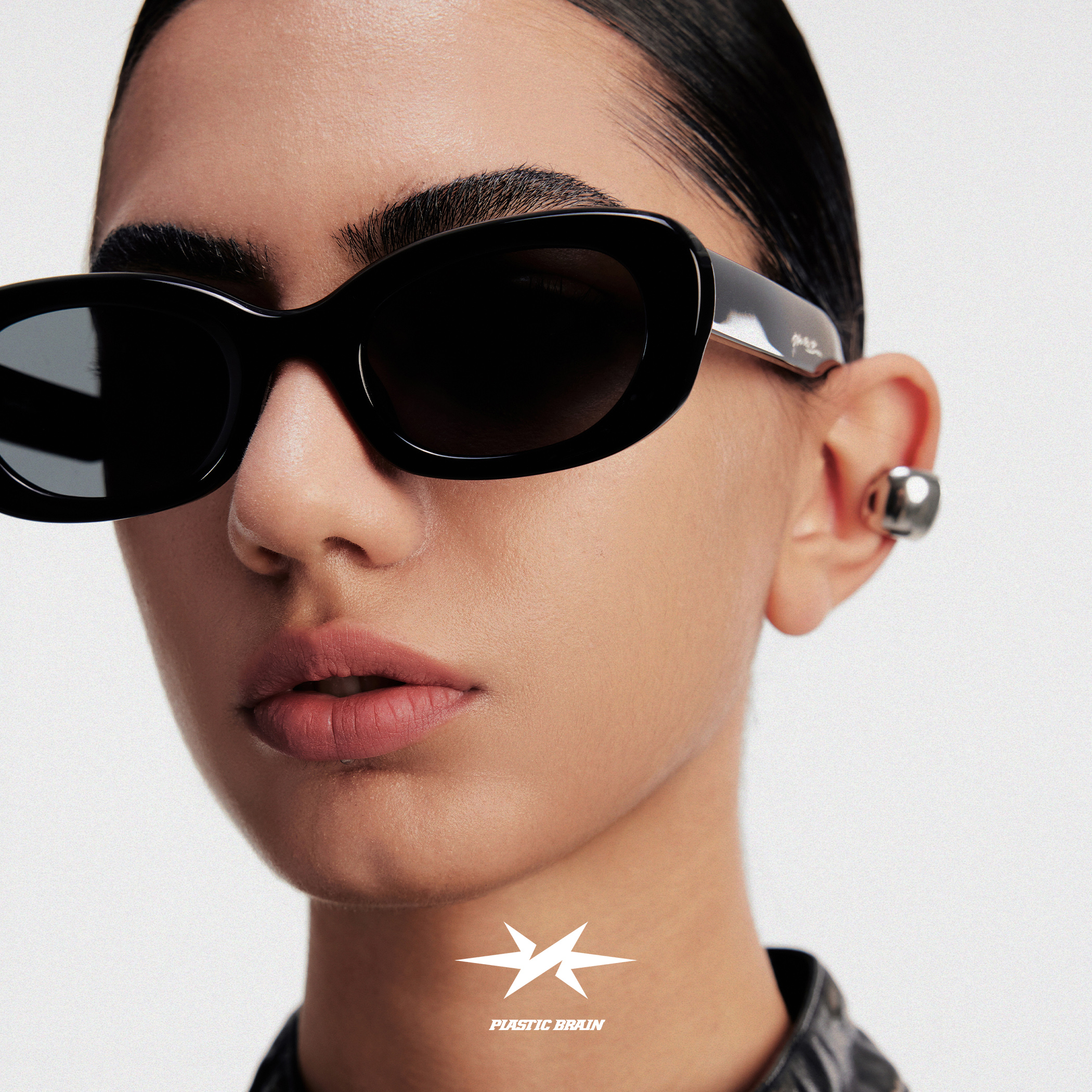 椭圆复古猫眼太阳镜y2k辣妹墨镜