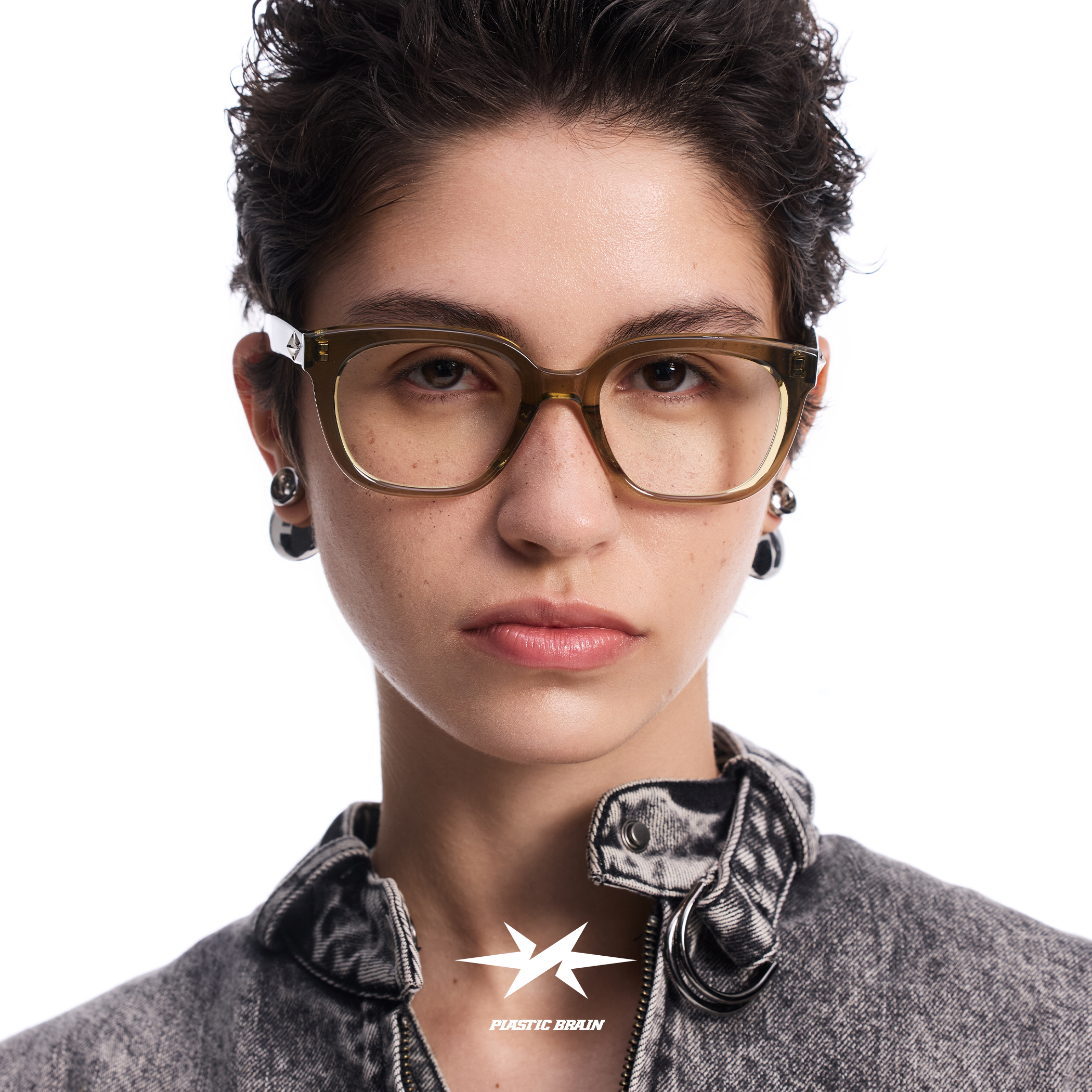 PB塑料脑袋高级感黑框素颜近视镜