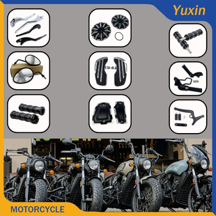 适用印第安侦察兵BOBBER 改装前后脚踏 挂档杆总成后视镜手把套