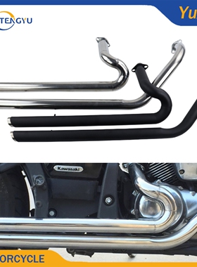 适用川崎VN900 EN900 900S改装排气管 不锈钢复古 马蹄声手工排气