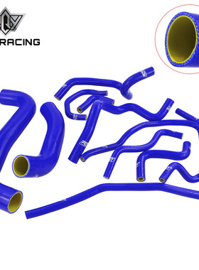 改装汽配蓝色硅胶散热器软管工具包适用于斯巴鲁车型10根一套