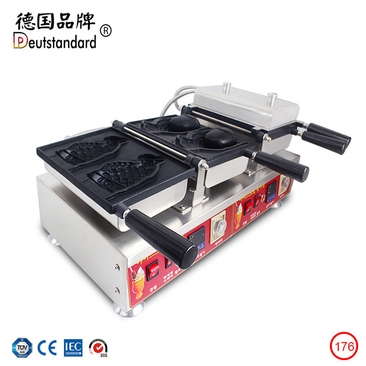 新款数字显示温控韩国冰淇淋鲷鱼烧机/鲷鱼烧雪糕机鲷鱼烧圣代机