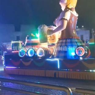 米大型主题公园游园花车发光巡游圣诞节玻璃钢雕塑电动车美陈