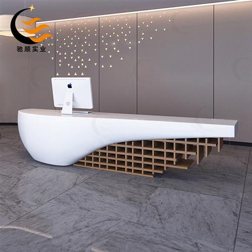 异型前台商务写字楼酒店商场酒吧美容院玻璃钢制品创意接待服务台